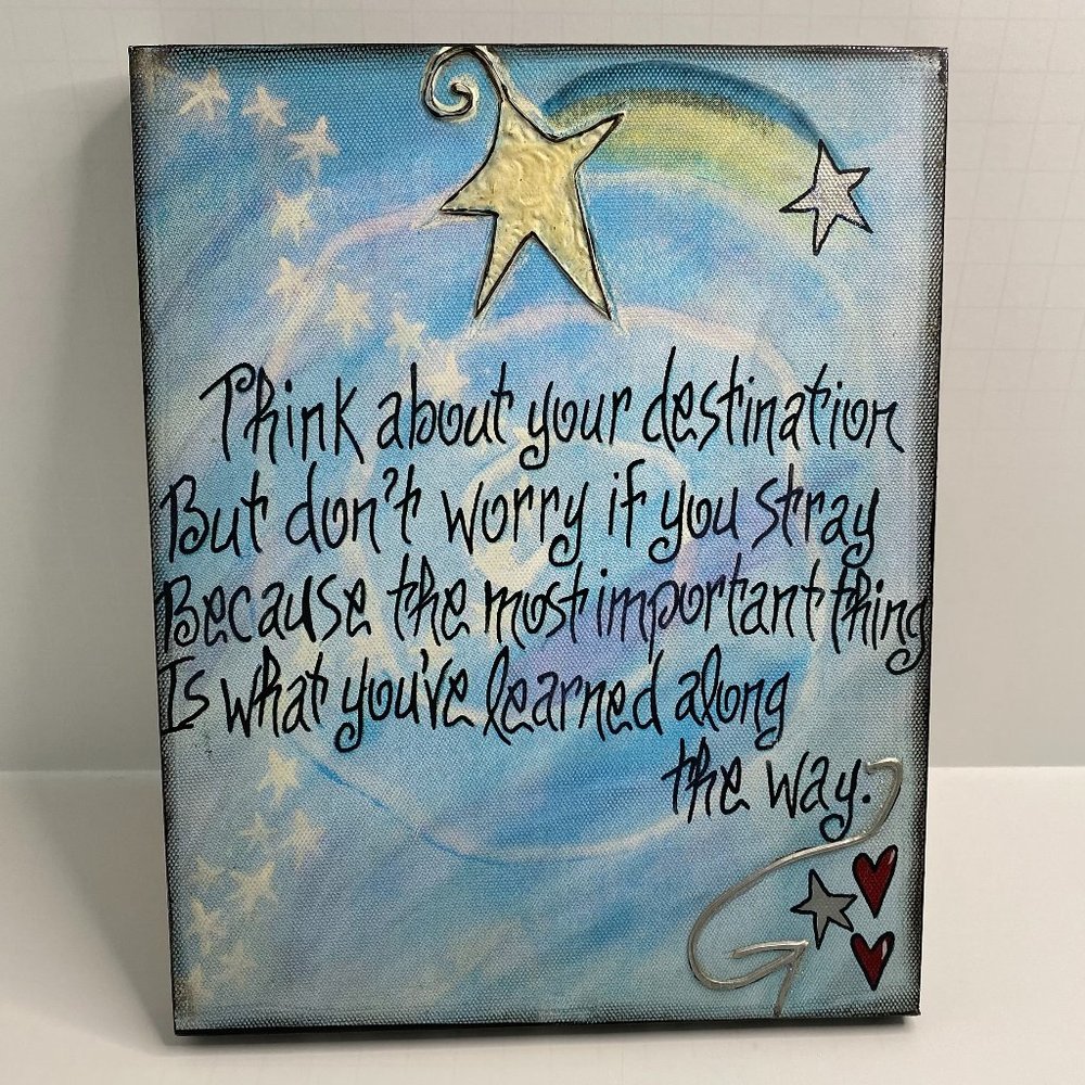 Rhonda Kullberg Hand Painted Wall Decor Picture Destination 8" x 10" Signed